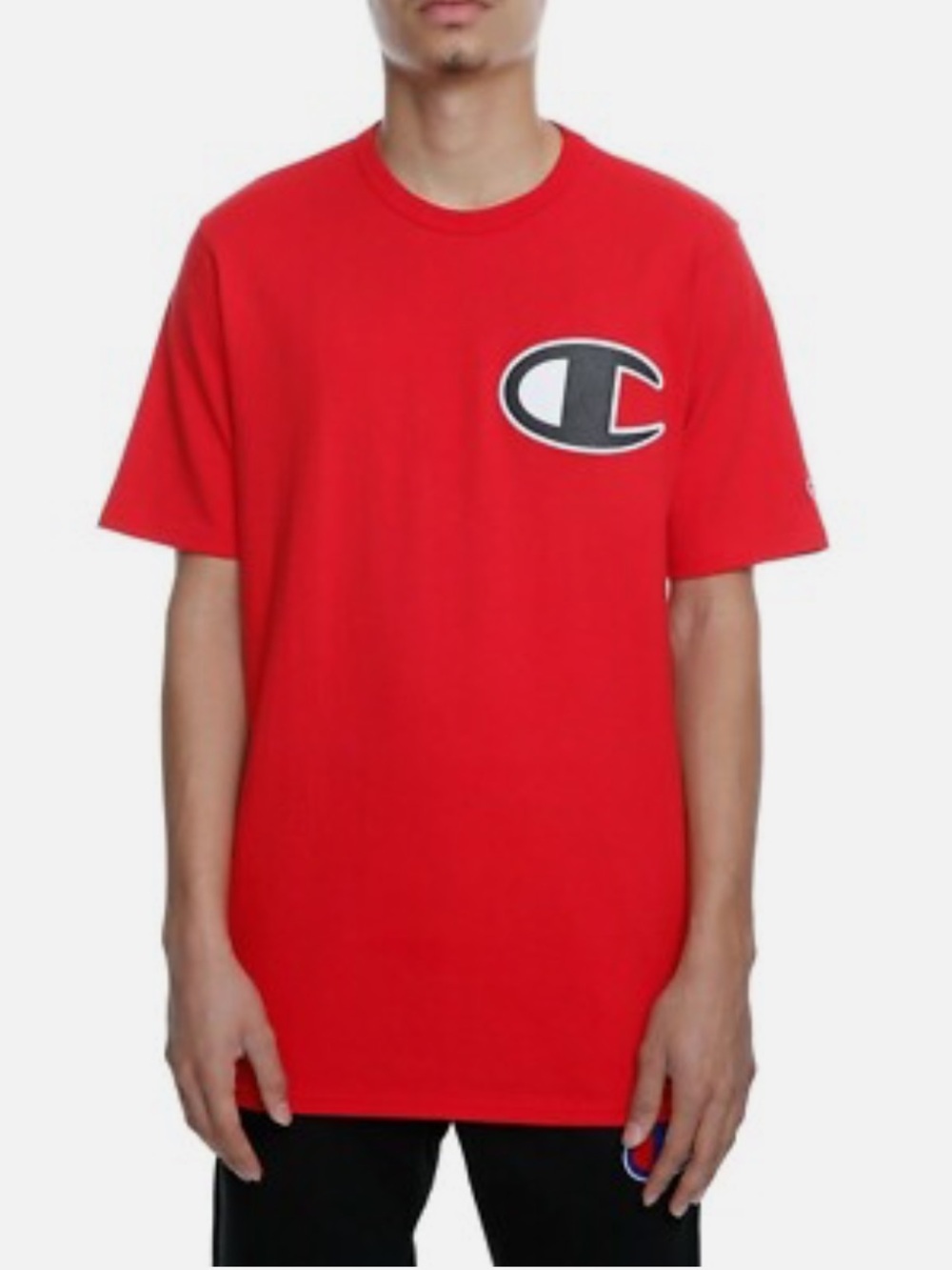 Champion Bright Red Men’s Logo Short Sleeve Tee